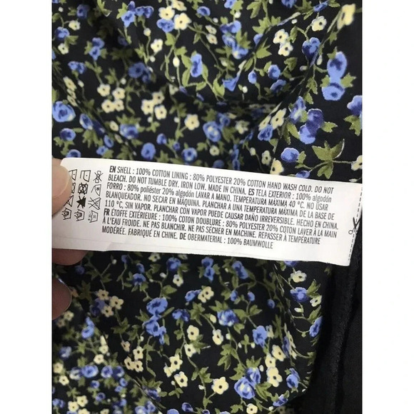 Tuckernuck Hyacinth House Quinn Dress Size XS Black Floral Short Sleeve Tiered - Picture 16 of 16